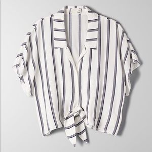 Aritzia Wilfred Free The Tie Front Blouse